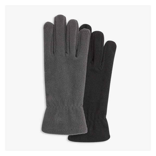 Kid Boys' 2 Pack Fleece Gloves - Charcoal