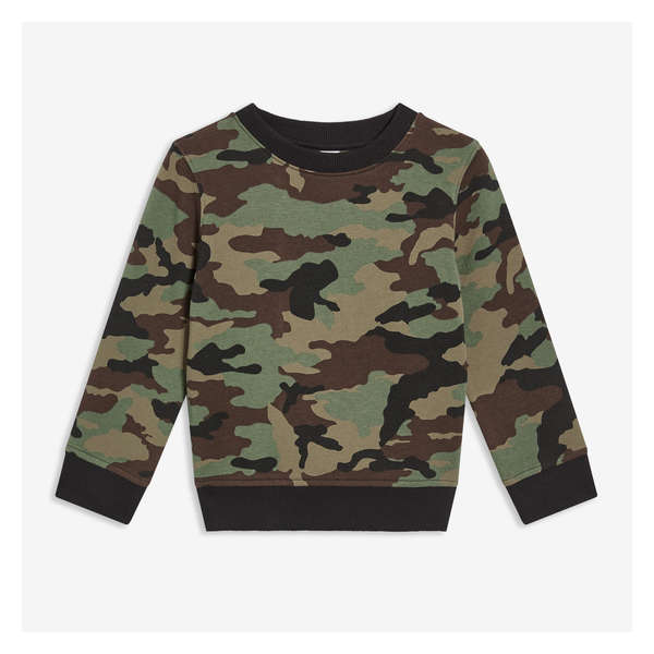 Toddler Boys' Camo Fleece Sweatshirt - Olive