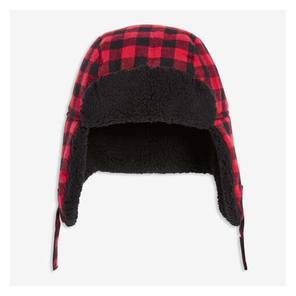 Toddler Boys' Buffalo Check Trapper Hat - Light Red