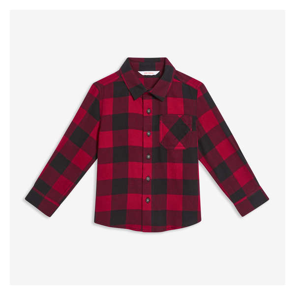 Toddler Boys' Flannel Shirt - Dark Red