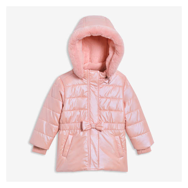 Baby Girls' Long Jacket with PrimaLoft® - Pastel Pink