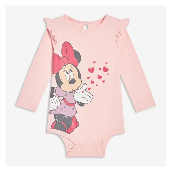 Baby Disney Minnie Mouse Bodysuit - Pastel Pink