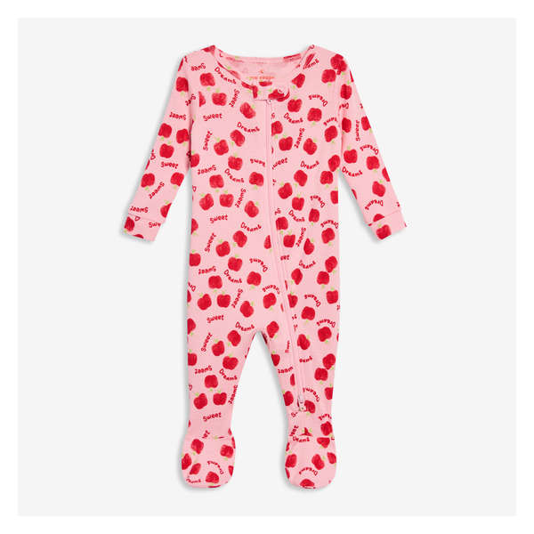 Baby Girls' Double Zip Footed Sleeper - Pink