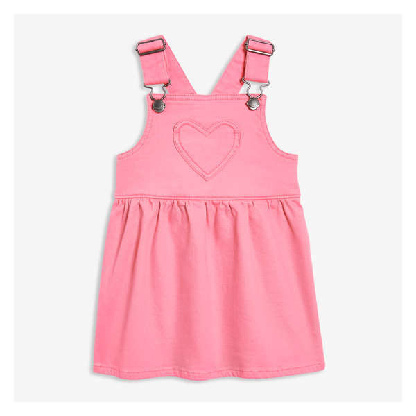 Baby Girls' Heart Pocket Pinafore - Pink