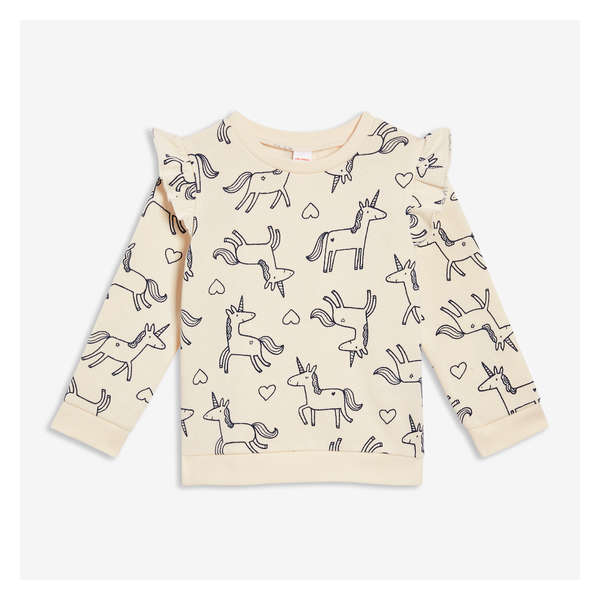Baby Girls' Ruffle Sweatshirt - Linen