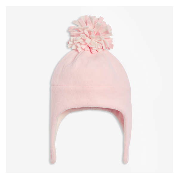 Baby Girls' Pompom Trapper Hat - Light Pink