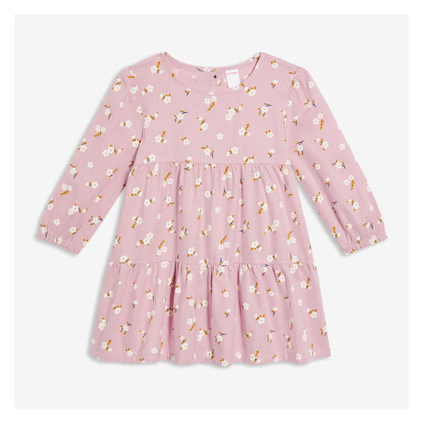 Baby Girls' Flannel Dress - Light Mauve