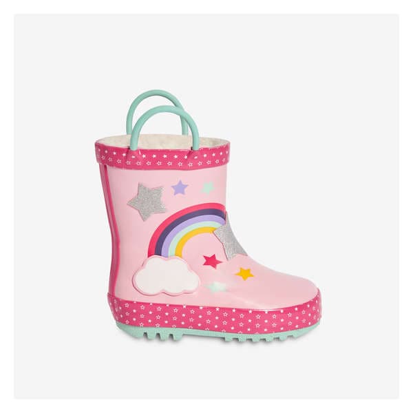 Baby Girls' Rubber Rain Boots - Light Pink Mix