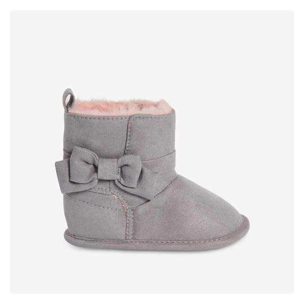 Baby Girls' Bow Boots - Light Grey