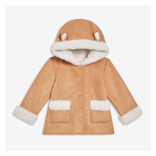Baby Girls' Faux Suede Jacket - Camel