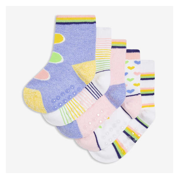 Baby Girls' 5 Pack Cuffed Socks - Multi