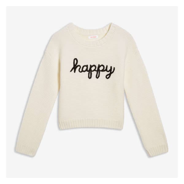 Kid Girls' Embroidered Sweater - Linen