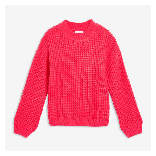 Kid Girls' Crew Neck Sweater - Coral