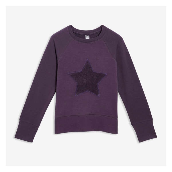 Kid Girls' Raglan Sleeve Pullover - Purple