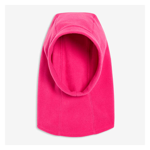 Kid Girls' Fleece Face Cover - Dark Neon Pink