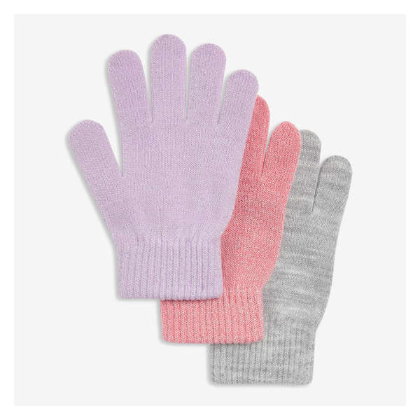 Kid Girls' 3 Pack Gloves - Light Purple