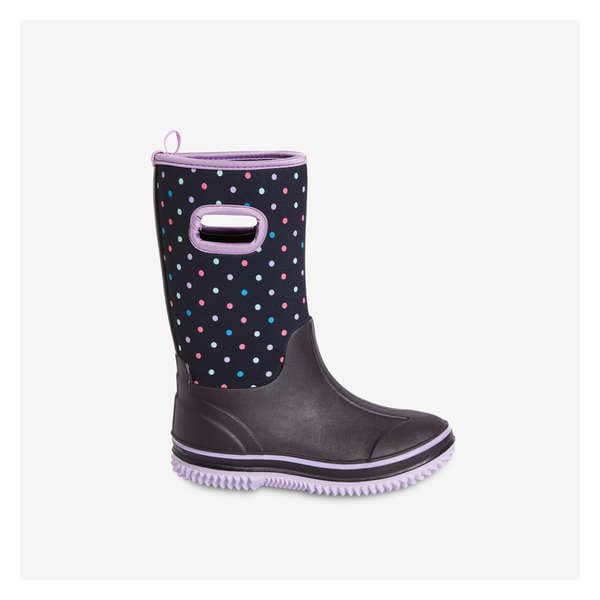 Kid Girls' Neoprene Rain Boots - Navy Mix