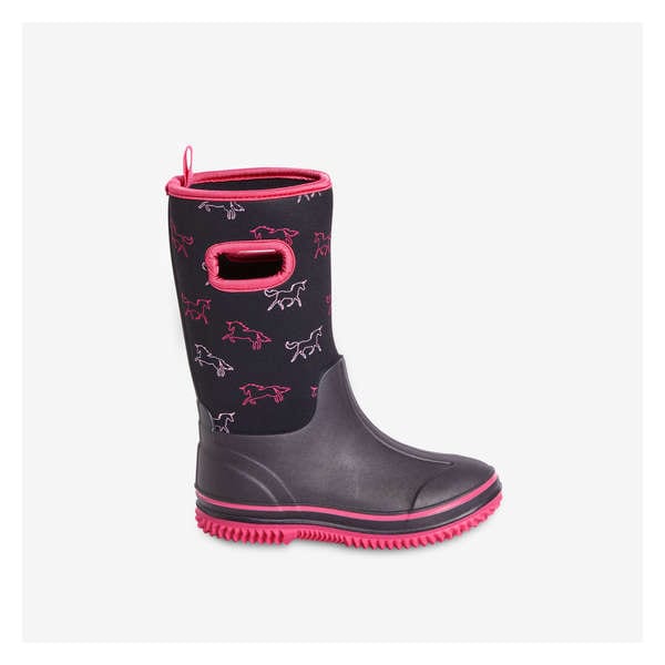 Kid Girls' Neoprene Rain Boots - Pink Mix