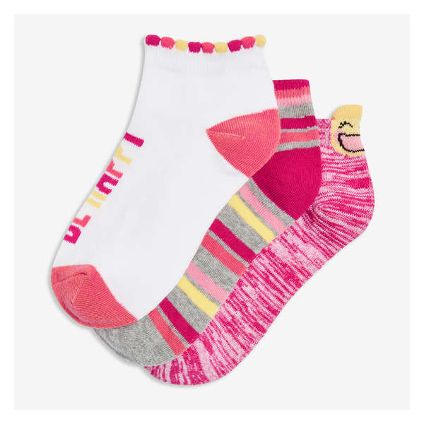 Kid Girls' 3 Pack Low-Cut Socks - Grey
