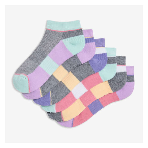 Kid Girls' 6 Pack Low-Cut Socks - Grey