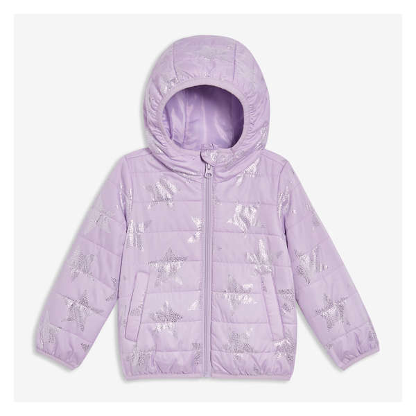 Toddler Girls' Printed Jacket with PrimaLoft® - Lavender