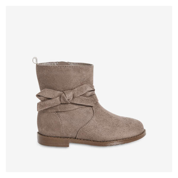 Toddler Girls' Side Bow Boots - Taupe