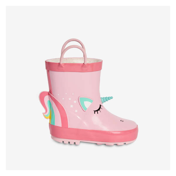 Toddler Girls' Unicorn Rain Boots - Pink Mix