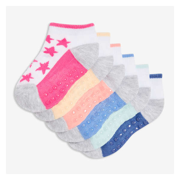 Toddler Girls' 6 Pack Active Low-Cut Socks - White