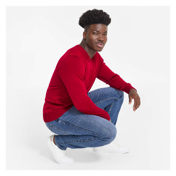 Men's V-Neck Sweater - Rose