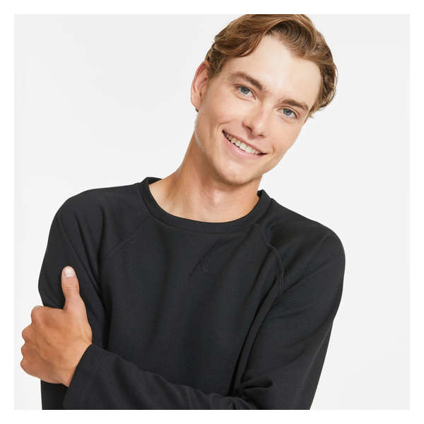 Men's Raglan Sleeve Pullover - Black