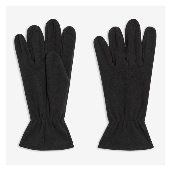 Men's Polar Fleece Gloves - JF Black