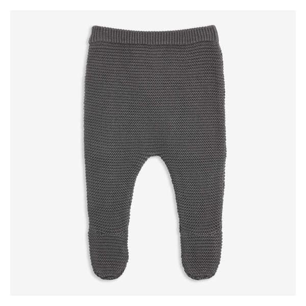 Newborn Footed Pant - Charcoal