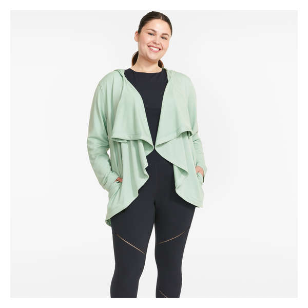 Women+ Terry Wrap Jacket - Pastel Green