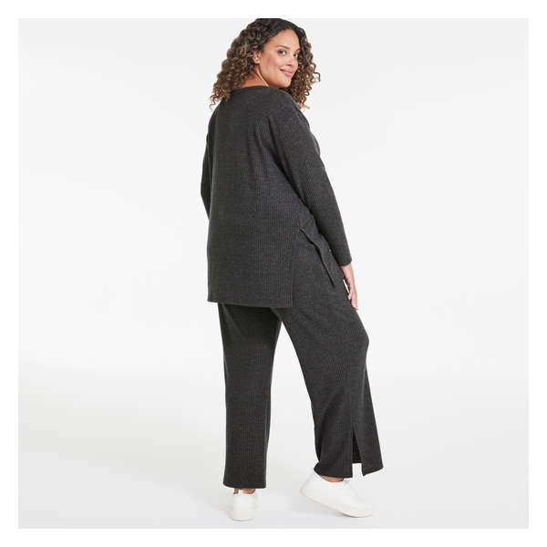 Women+ Rib Knit Pant - Charcoal
