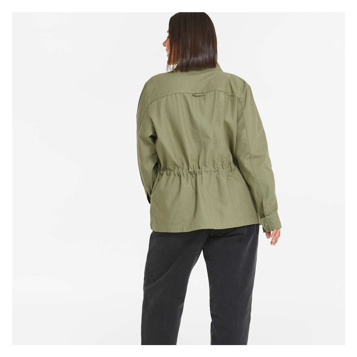 Women+ Zip Utility Jacket in Light 