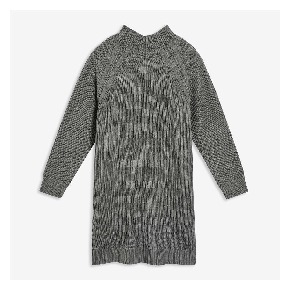Women+ Sweater Dress in Dark Grey Mix 