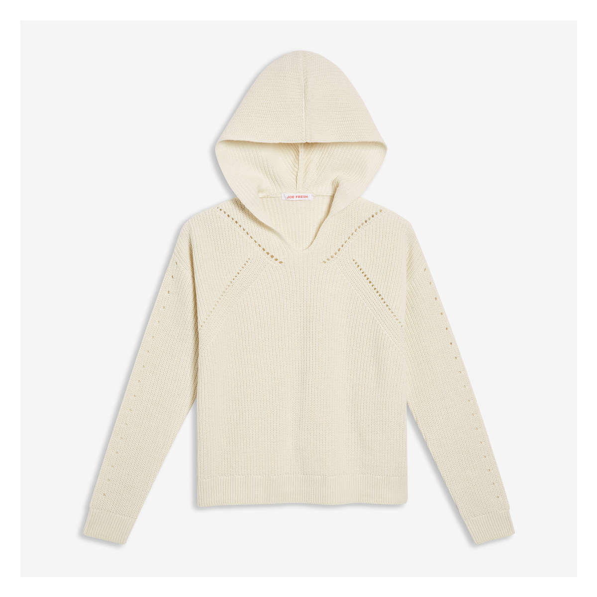 Sweater Hoodie in White from Joe Fresh