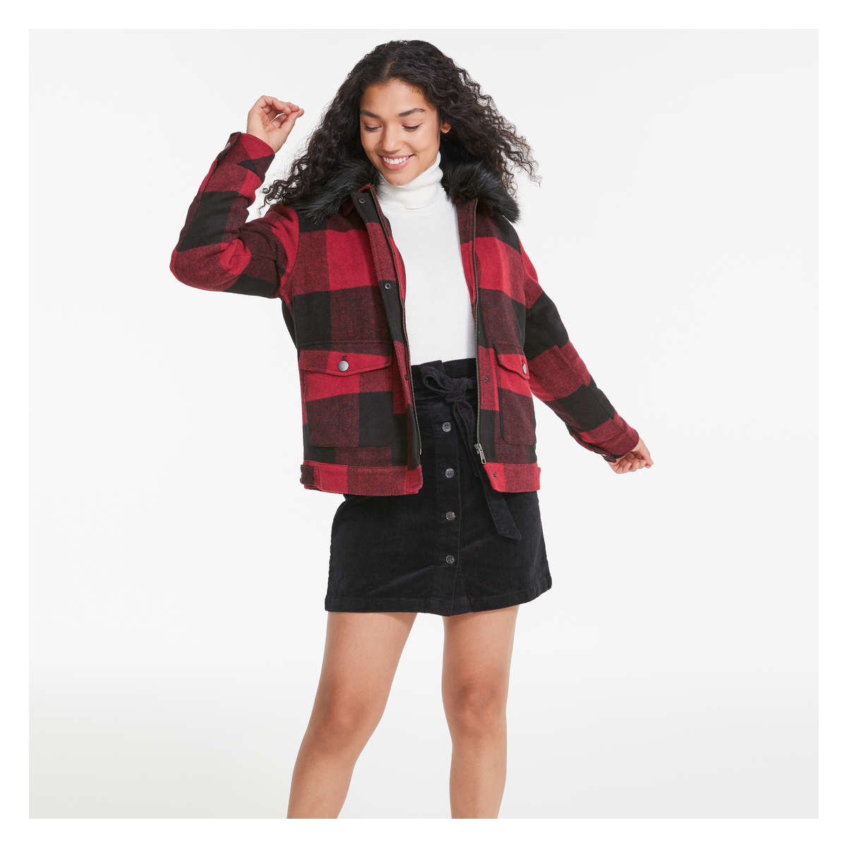 joe fresh plaid coat