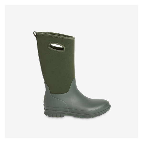 Tall Rain Boots - Army Green