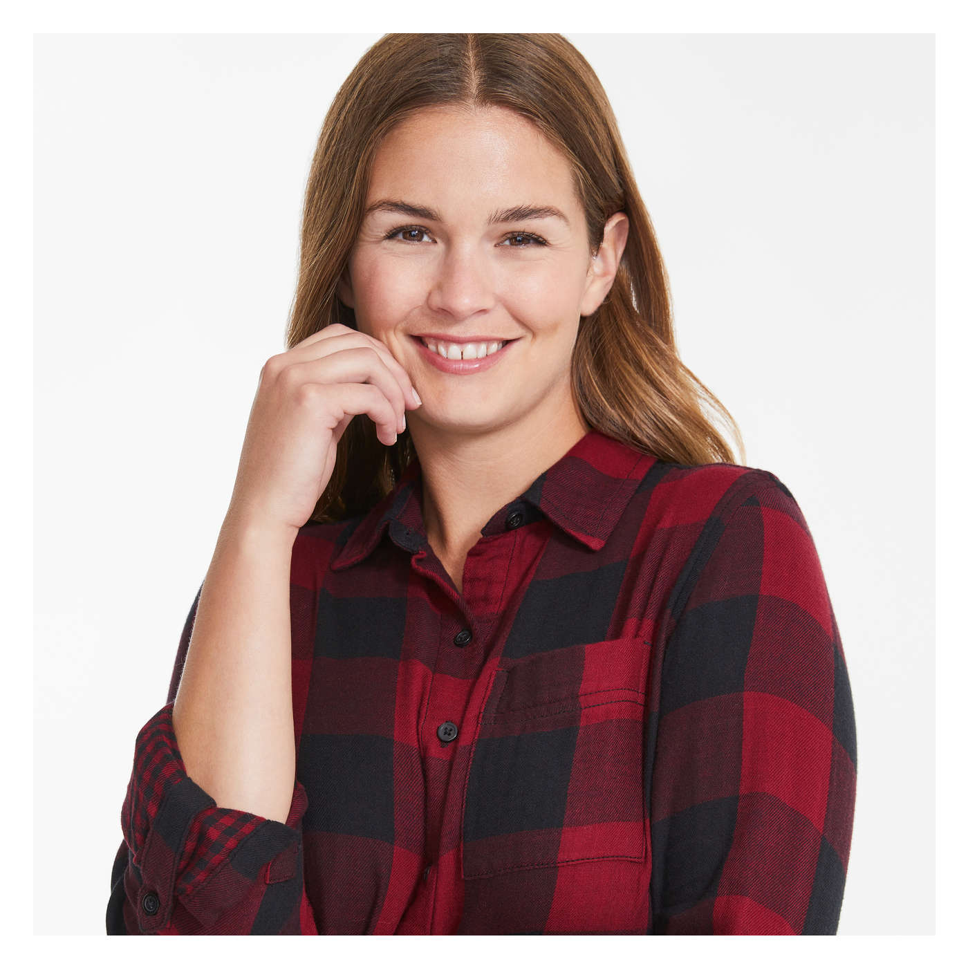 Buffalo Plaid Tunic Shirt in Red from 
