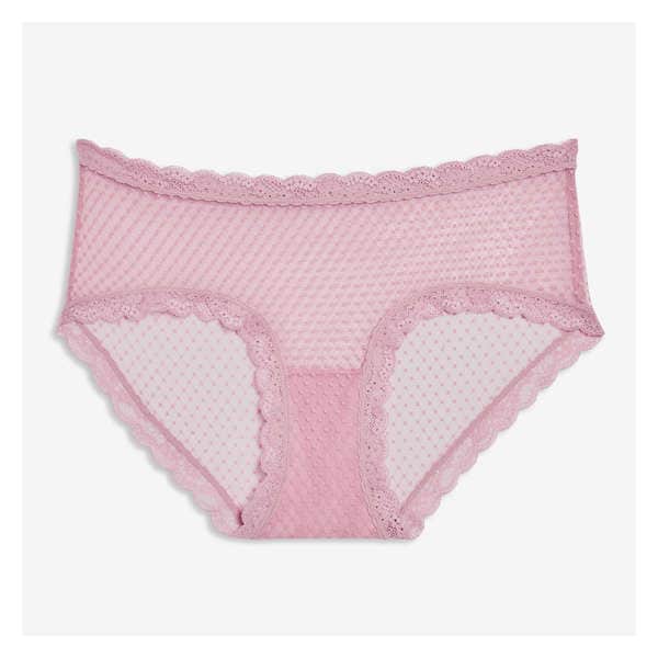 Mesh Dot Boyshort - Mauve