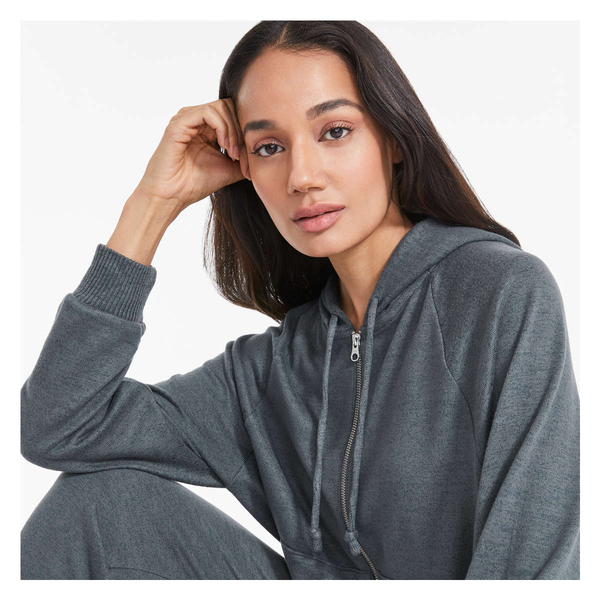 Hoodie in Navy Mix from Joe Fresh