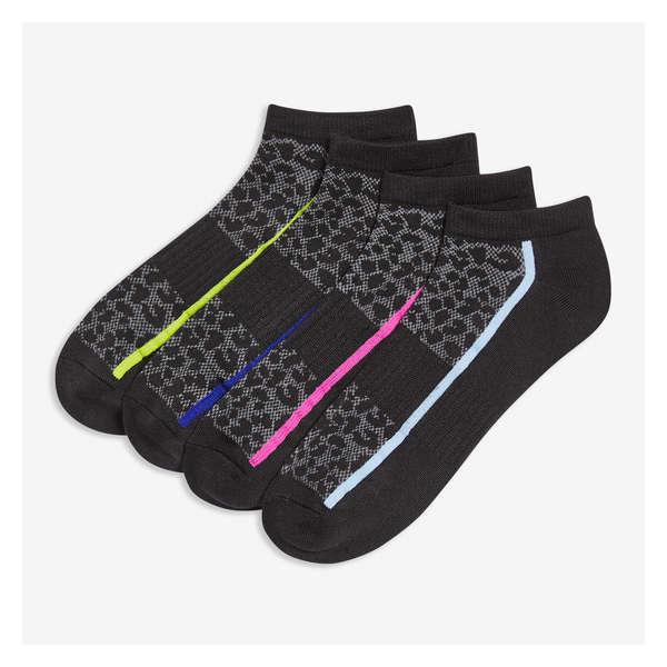 4 Pack Active Low-Cut Socks - Black