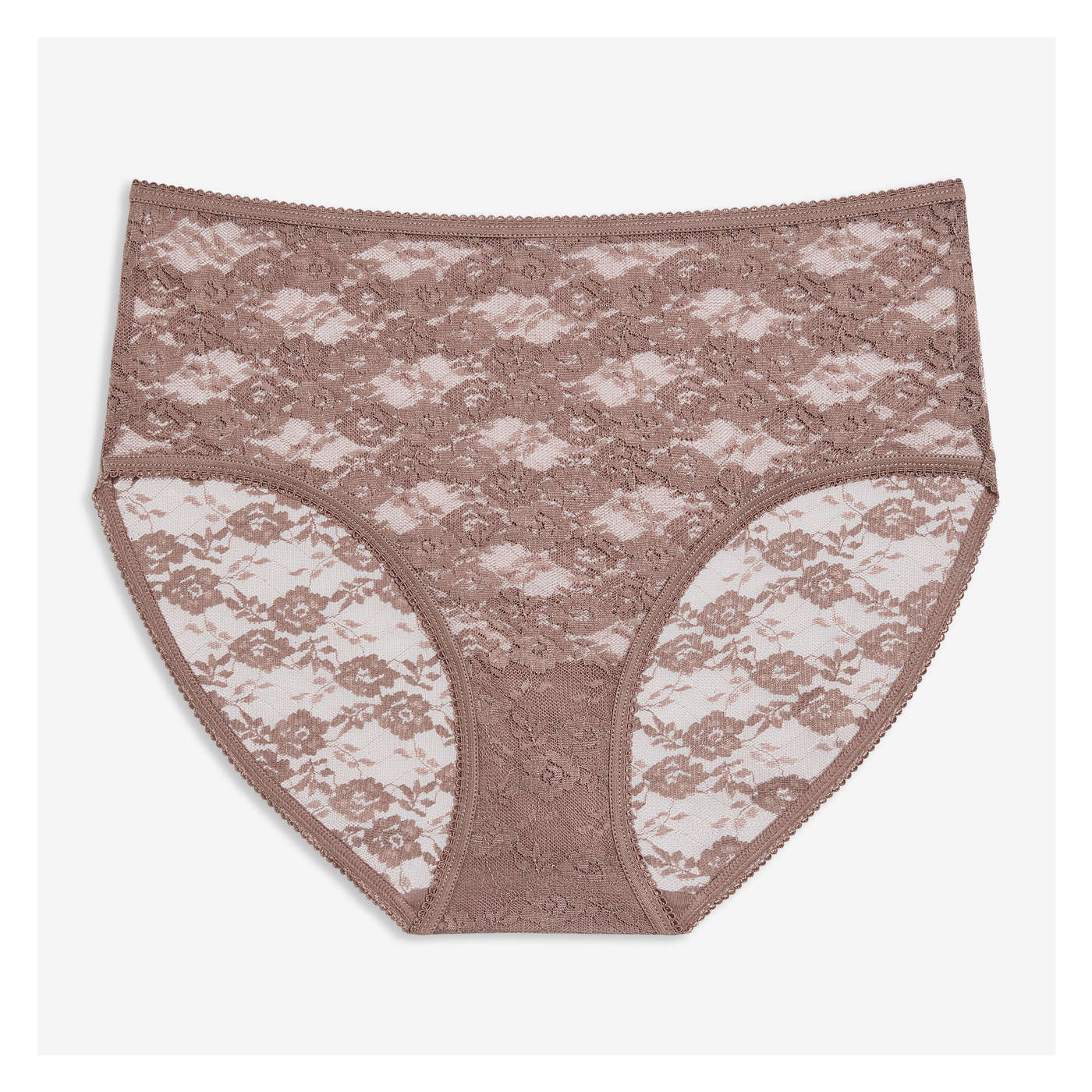 Lace Brief in Brown from Joe Fresh