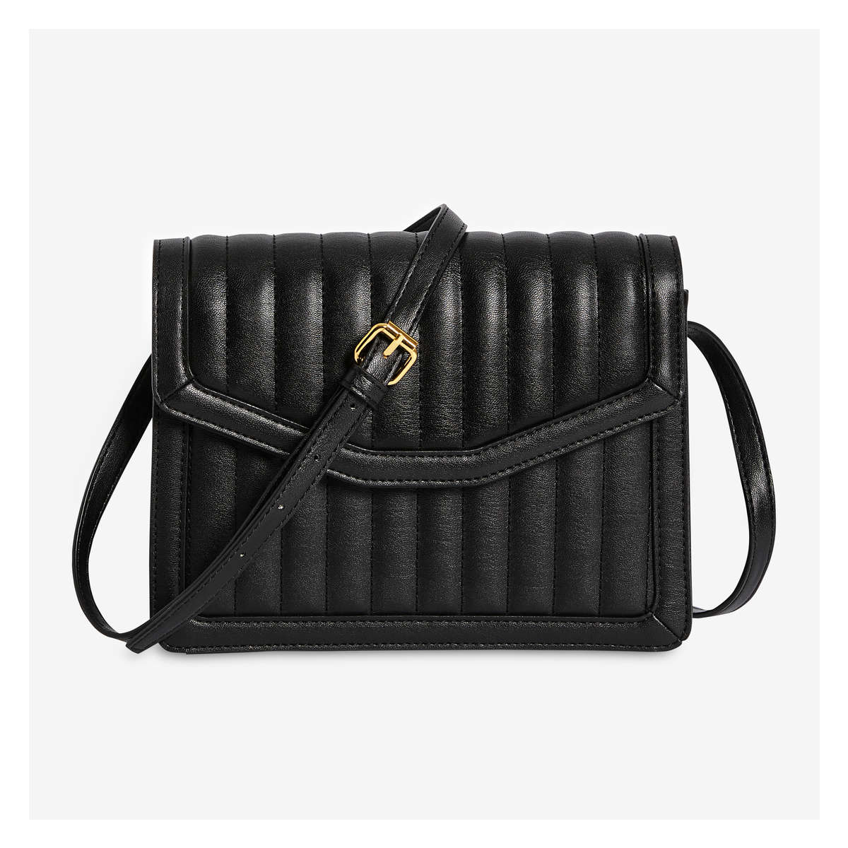 Quilted Box Bag in Black from Joe Fresh