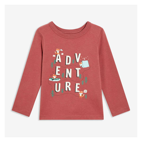 Baby Boys' Graphic Long Sleeve - Dusty Red