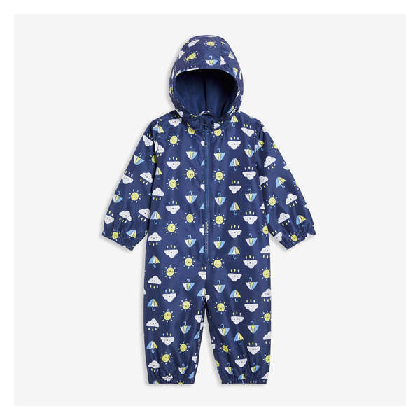 Baby Boys' Printed Puddle Suit - Indigo