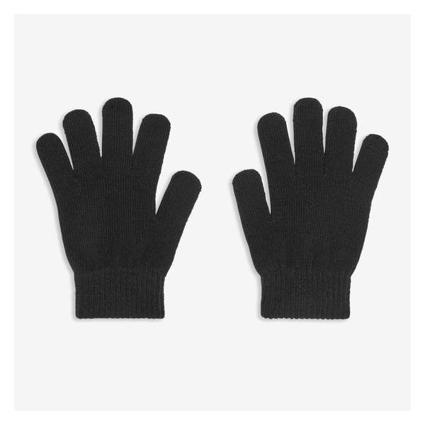 Ens. de 3 paires de gants pour garçons - Noir JF