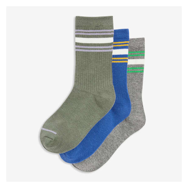 Chaussettes tubes pour garçons, 3 paires - Vert
