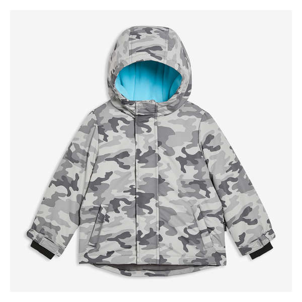 Toddler Boys' Printed Jacket with PrimaLoft® - Grey